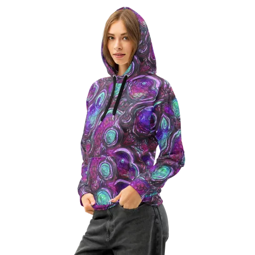 Neon Rosette on a Cotton Hoodie