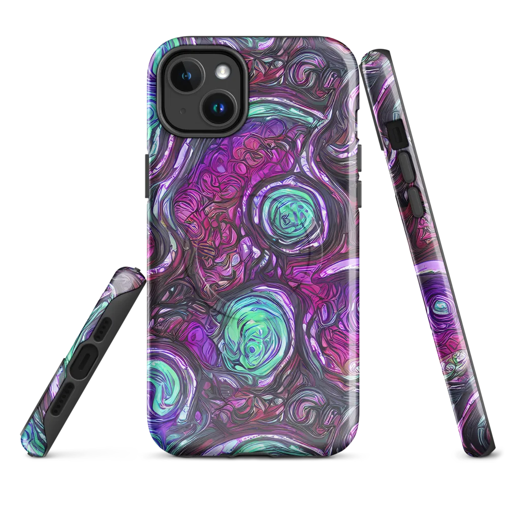 Neon Rosette on MagSafe Tough Case for iPhone® — Front