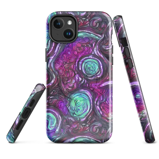 Neon Rosette on a MagSafe Tough Case for iPhone®