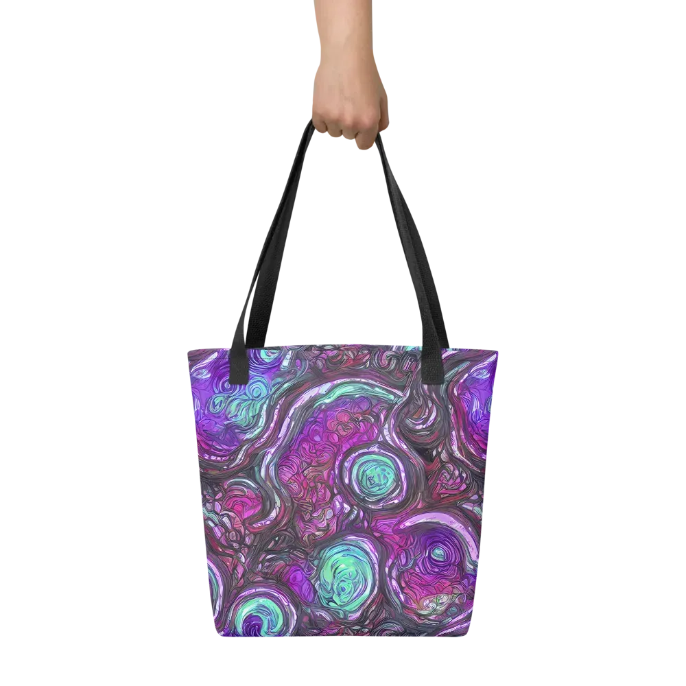 Neon Rosette on Tote Bag — Front