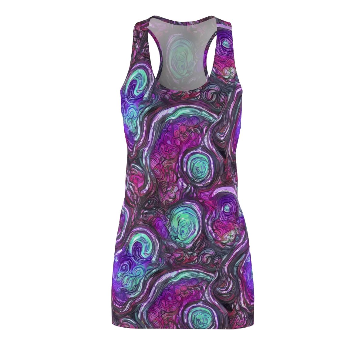 Neon Rosette on Racerback Dress — Front