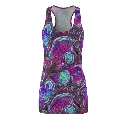 Neon Rosette on a Racerback Dress