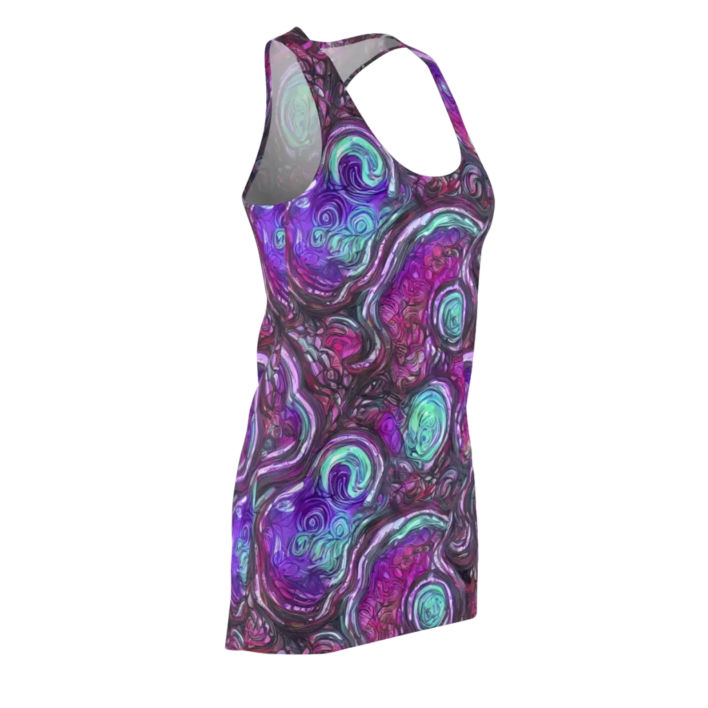Neon Rosette on Racerback Dress — Front Side
