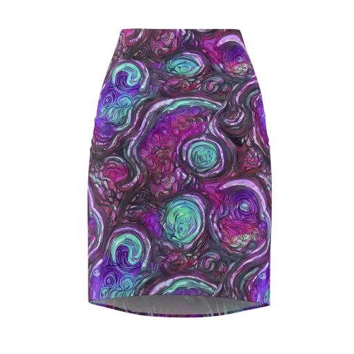 Neon Rosette on a Pencil Skirt