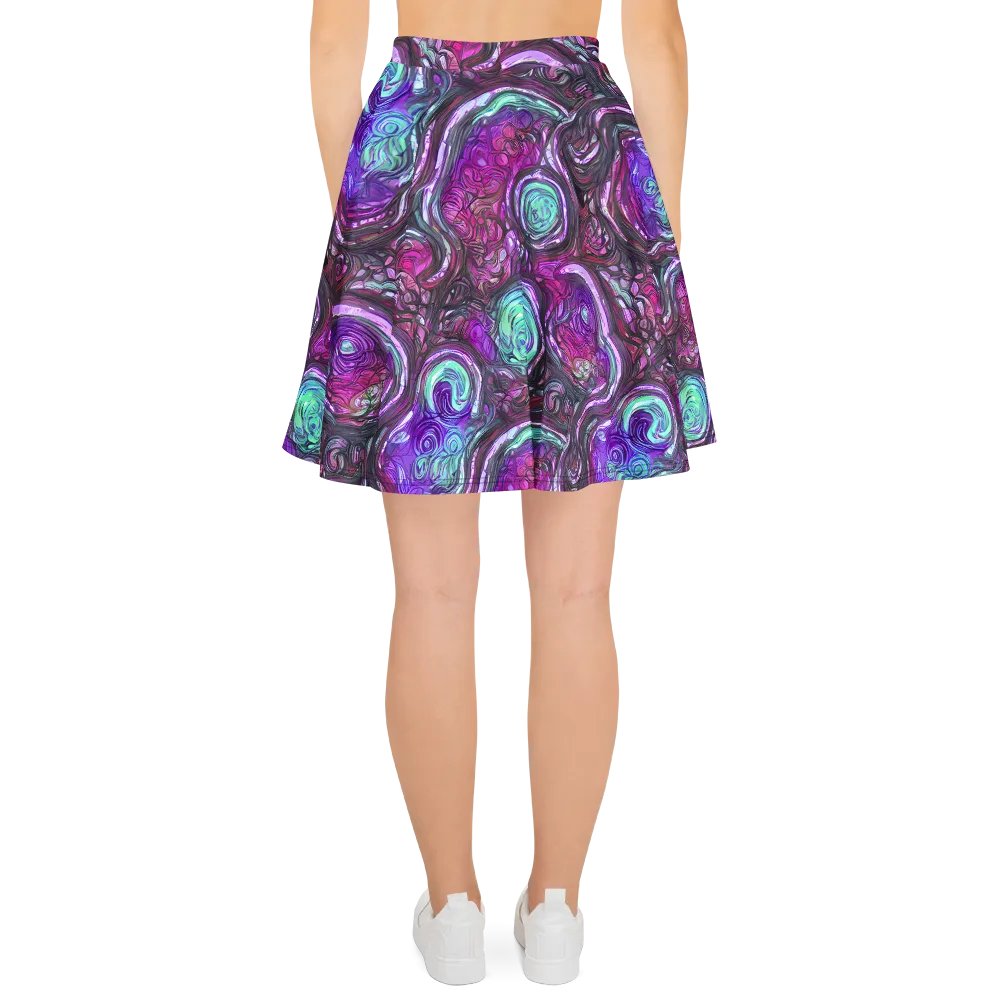 Neon Rosette on Skater Skirt — Back