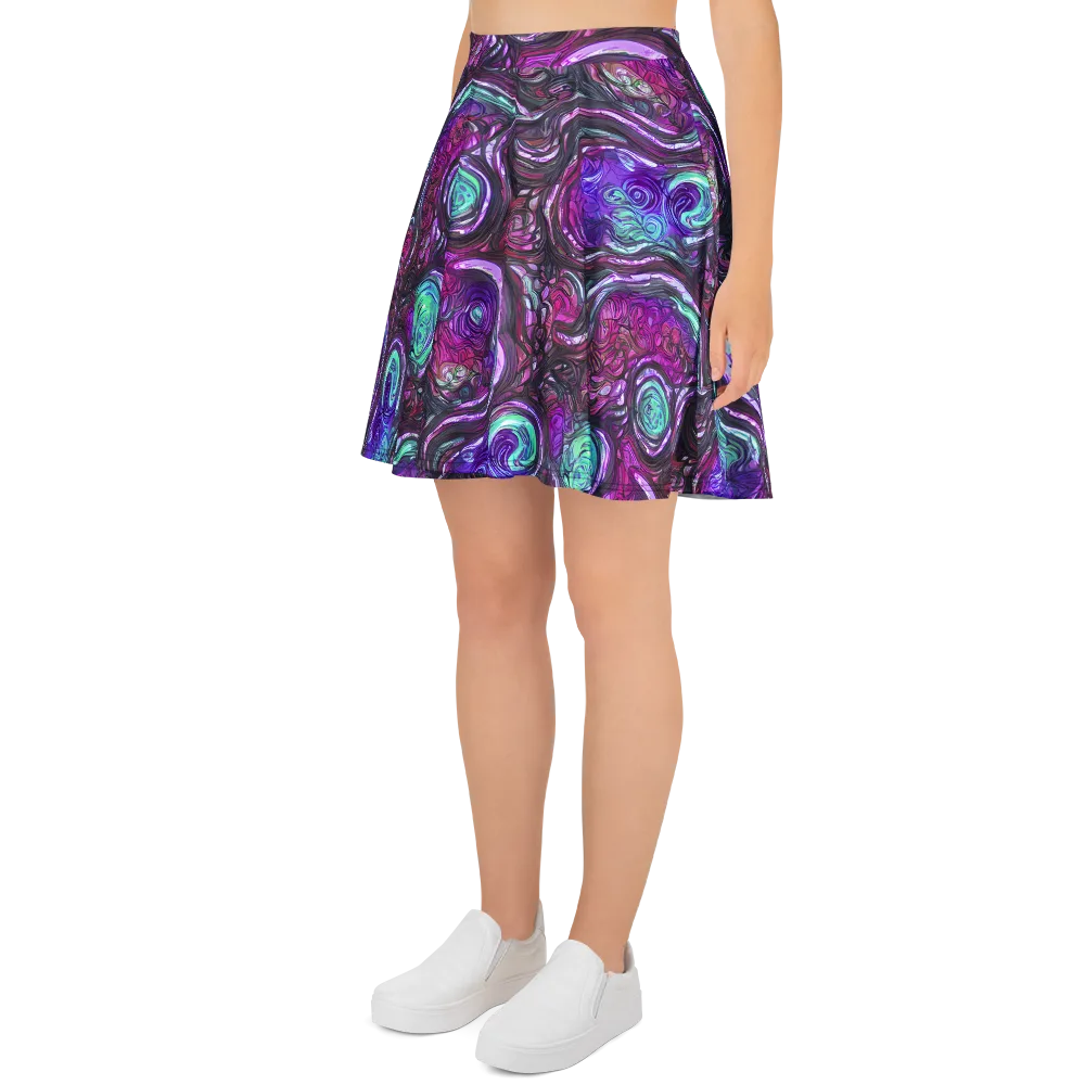 Neon Rosette on Skater Skirt — Left