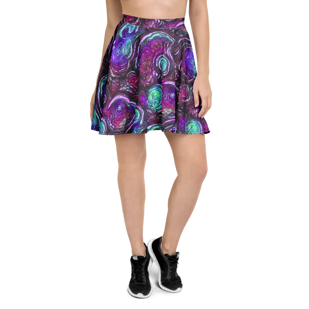 Neon Rosette on Skater Skirt — Front