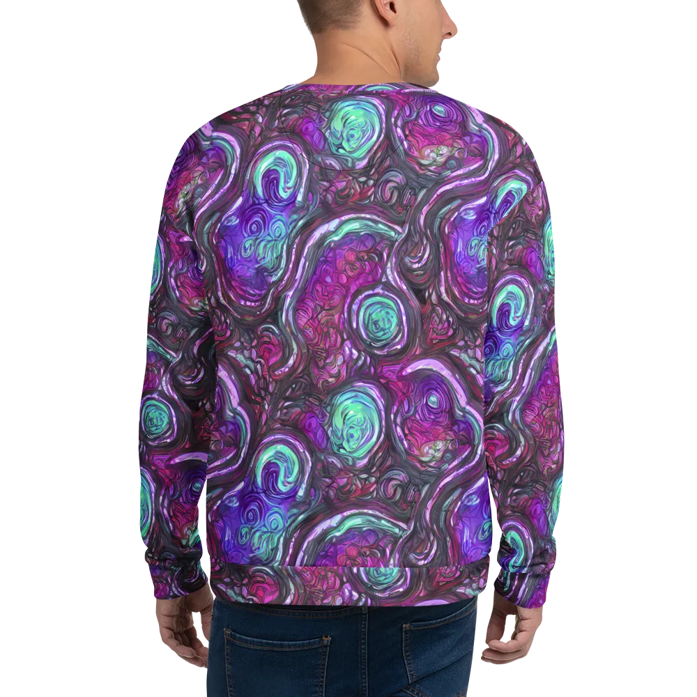 Neon Rosette on Sweatshirt — Back