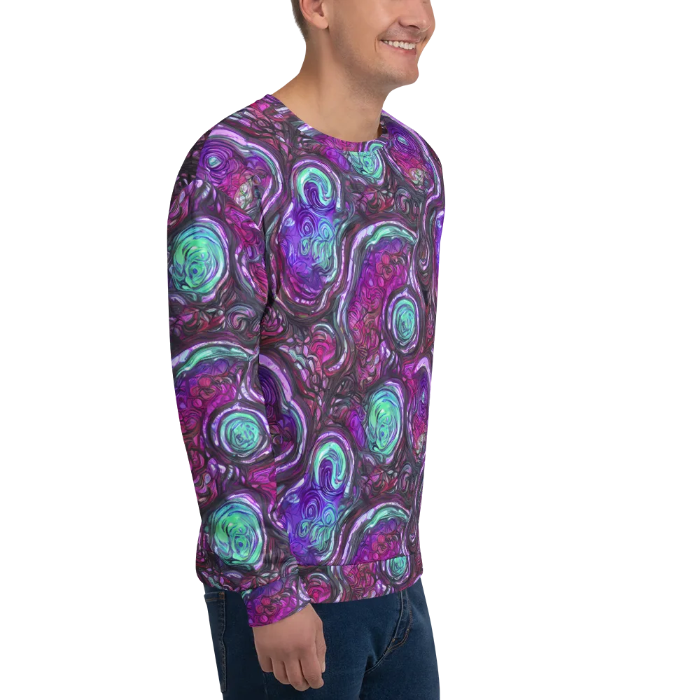 Neon Rosette on Sweatshirt — Right Front