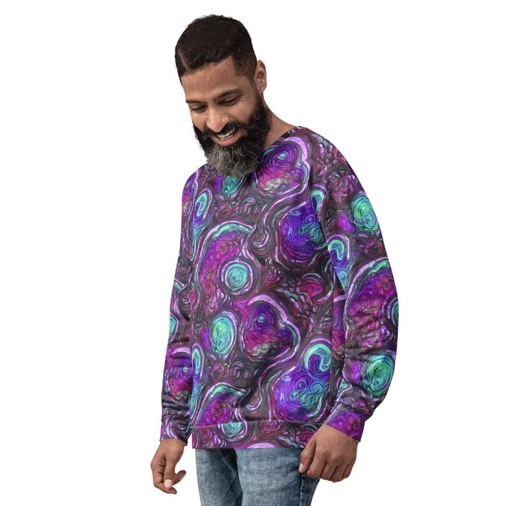 Neon Rosette on Sweatshirt — Left Front