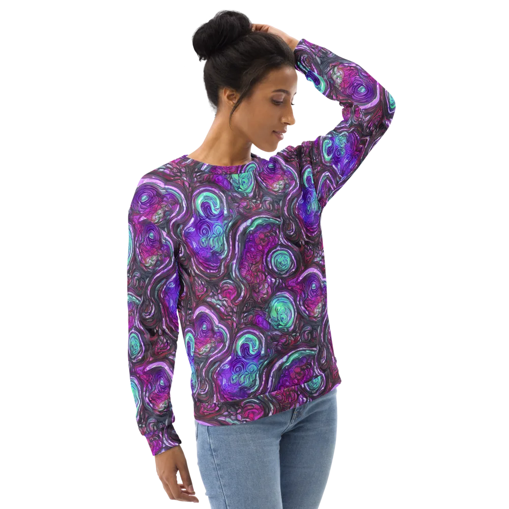 Neon Rosette on Sweatshirt — Right Front