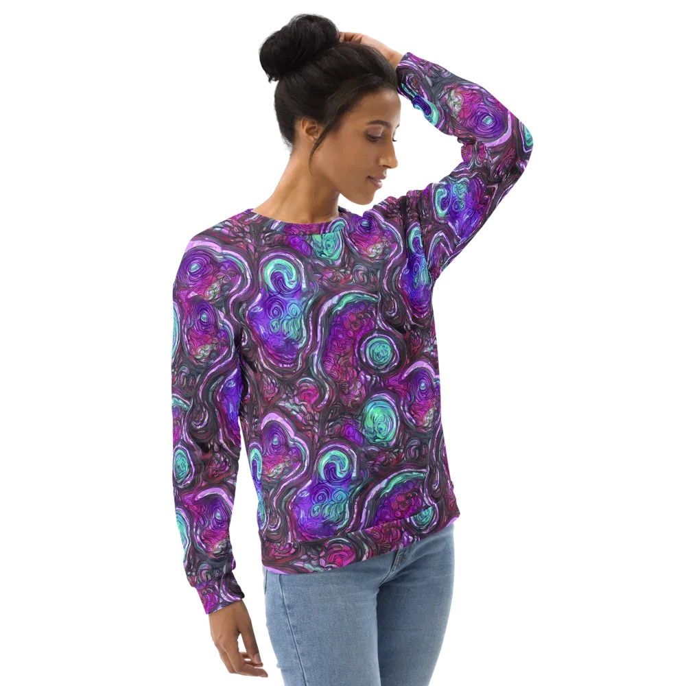 Neon Rosette on Sweatshirt — Right Front