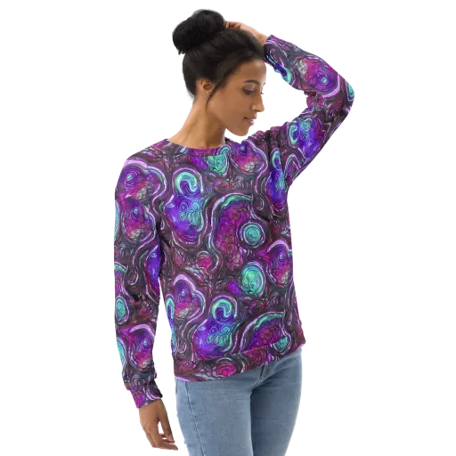 Neon Rosette on a Sweatshirt