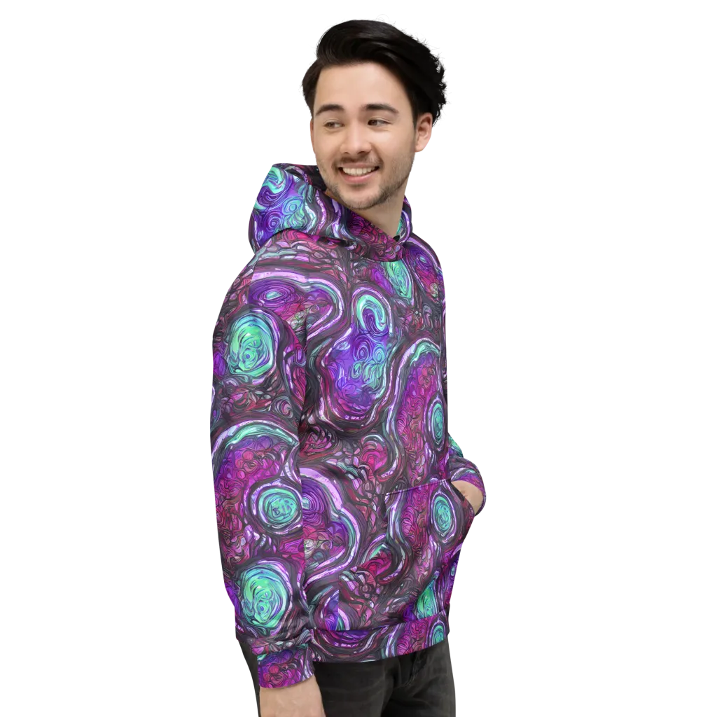 Neon Rosette on Hoodie — Right