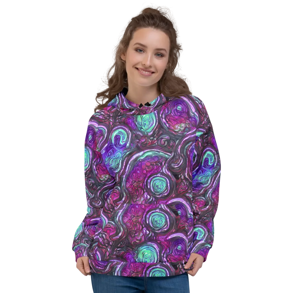 Neon Rosette on Hoodie — Front