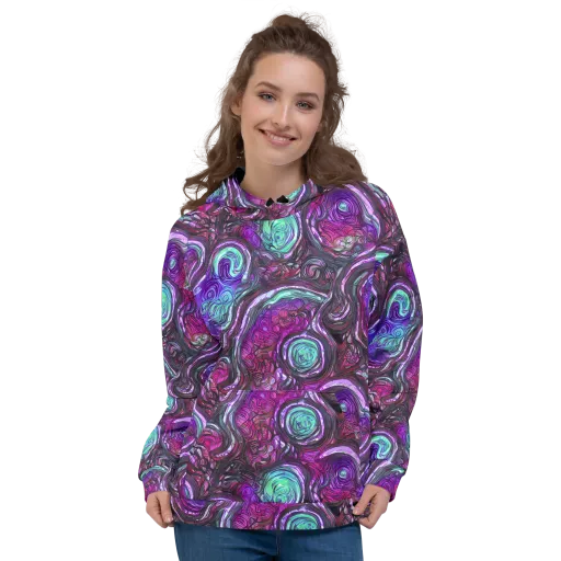 Neon Rosette on a Hoodie