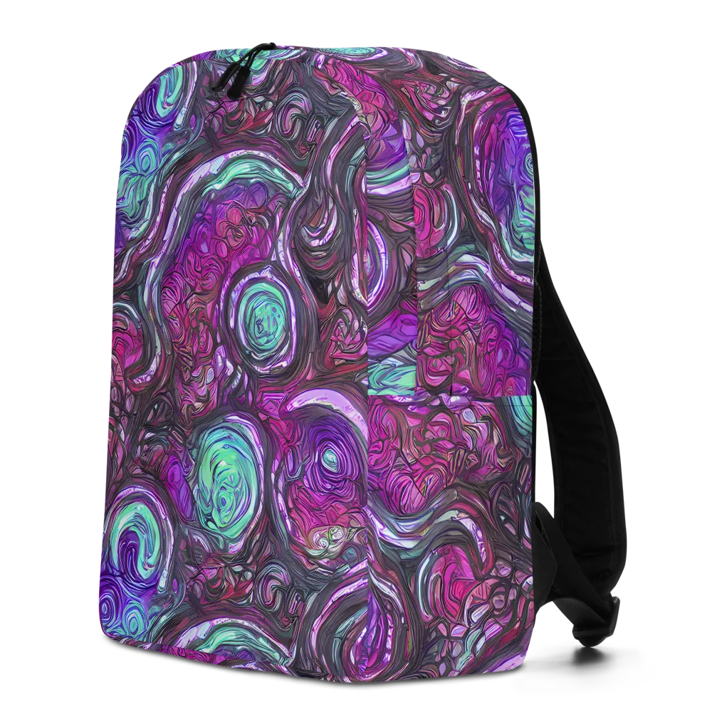 Neon Rosette on Minimalist Backpack — Left