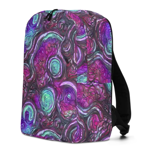 Neon Rosette on a Minimalist Backpack