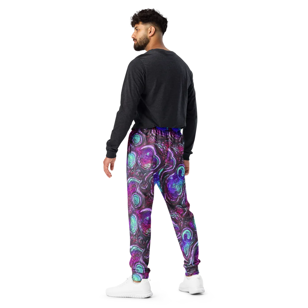 Neon Rosette on Men's Joggers — Back