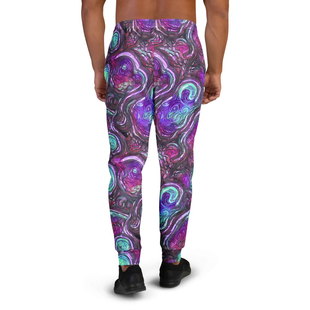Neon Rosette on Men's Joggers — Back