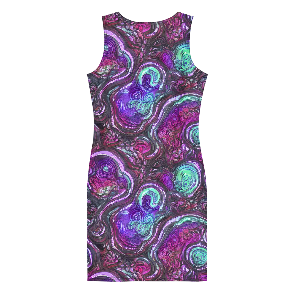 Neon Rosette on Bodycon Dress — Back