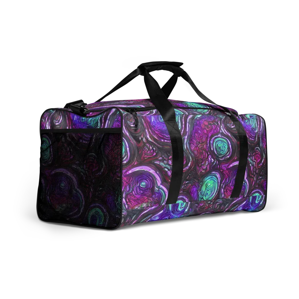 Neon Rosette on Duffle Bag — Right Front