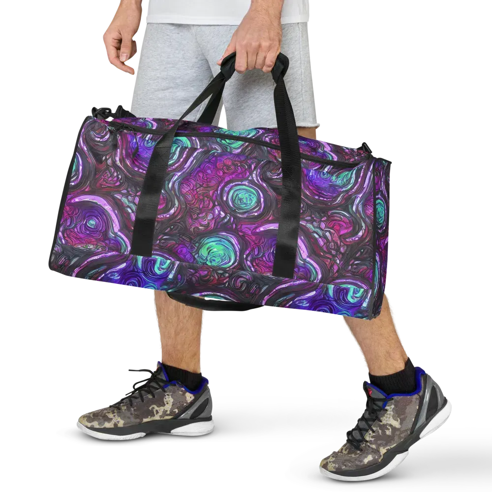 Neon Rosette on Duffle Bag — Front