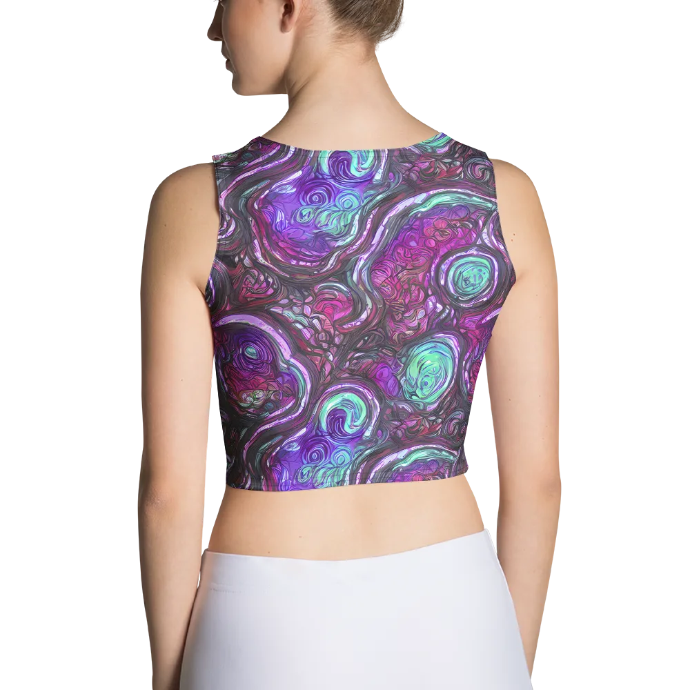 Neon Rosette on Crop Top — Back