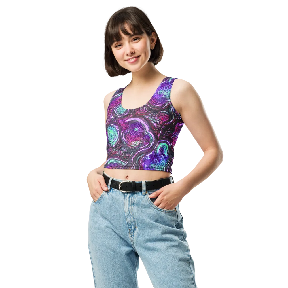 Neon Rosette on Crop Top — Front