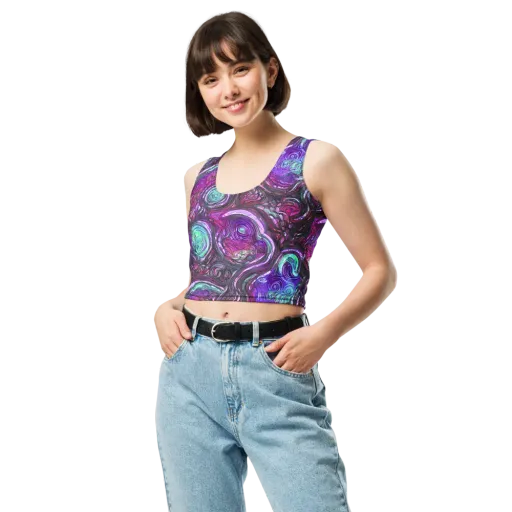 Neon Rosette on a Crop Top