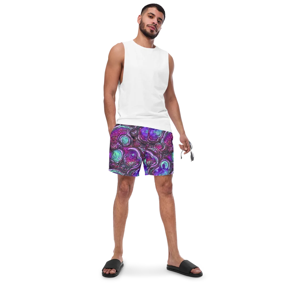 Neon Rosette on Swim Trunks — Front