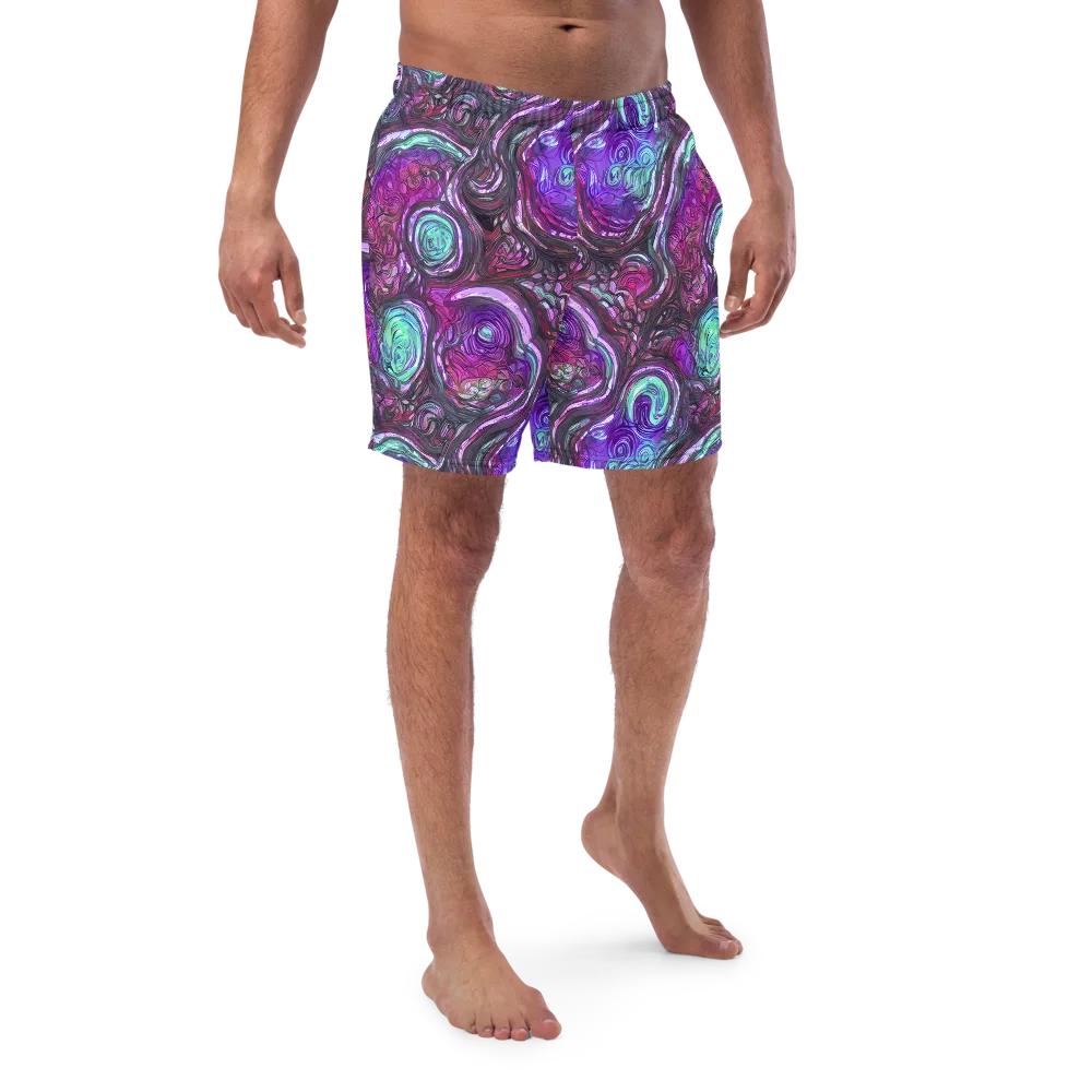 Neon Rosette on Swim Trunks — Front