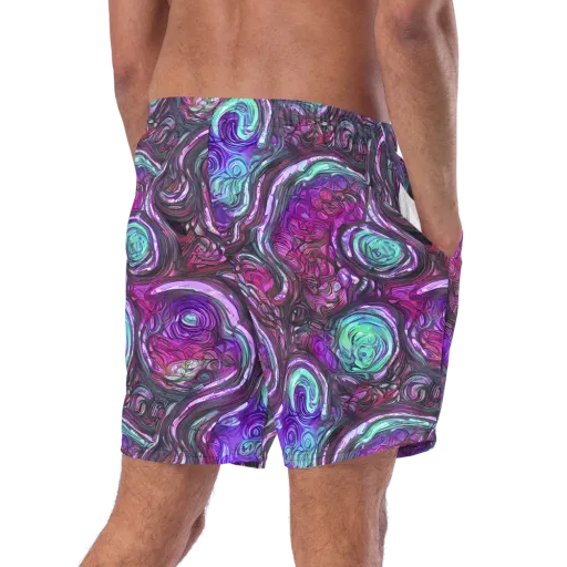 Neon Rosette on a Swim Trunks