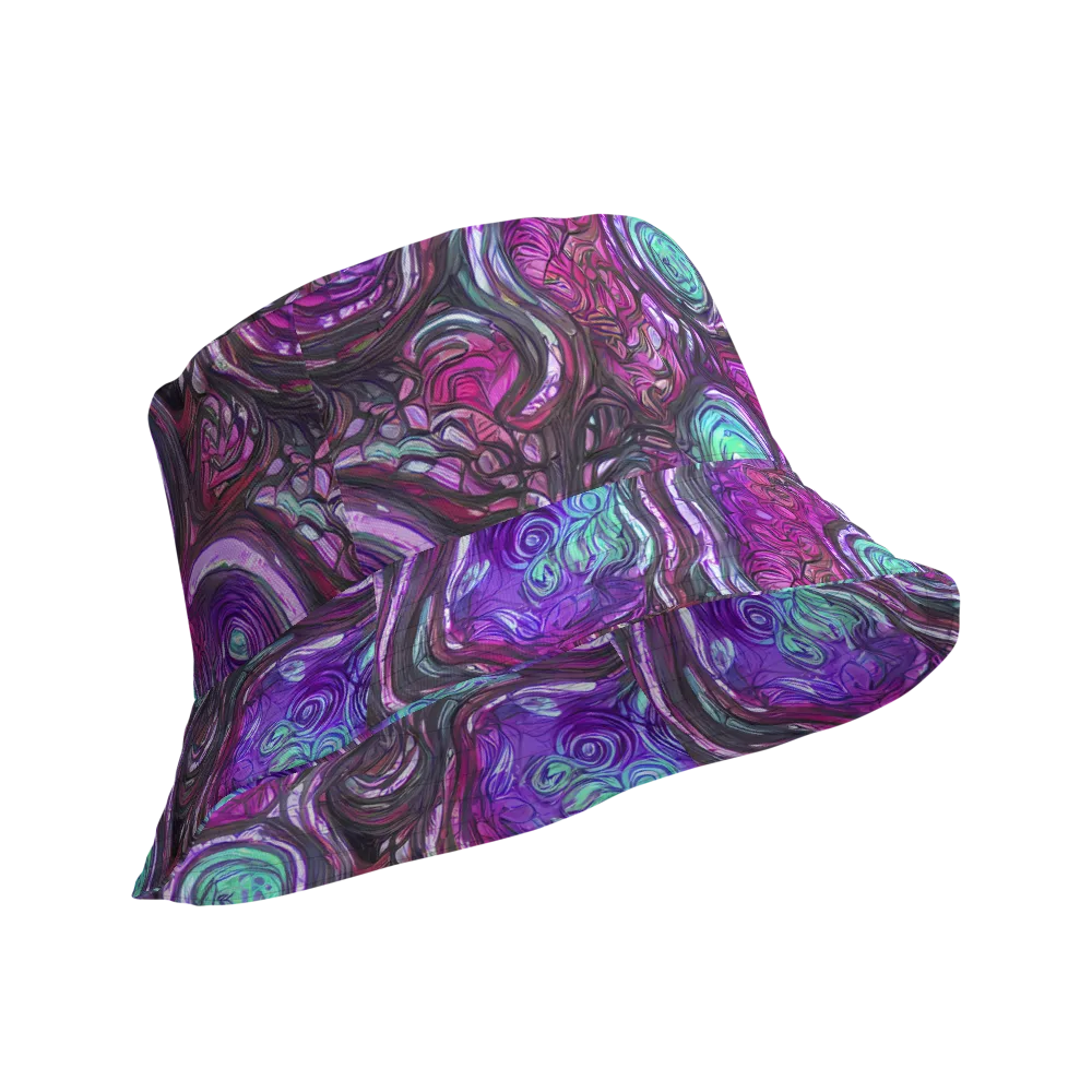 Neon Rosette on Reversible Bucket Hat — Product details Outside