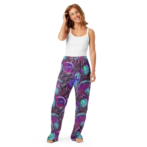 Neon Rosette on a Women's Pajama Pants