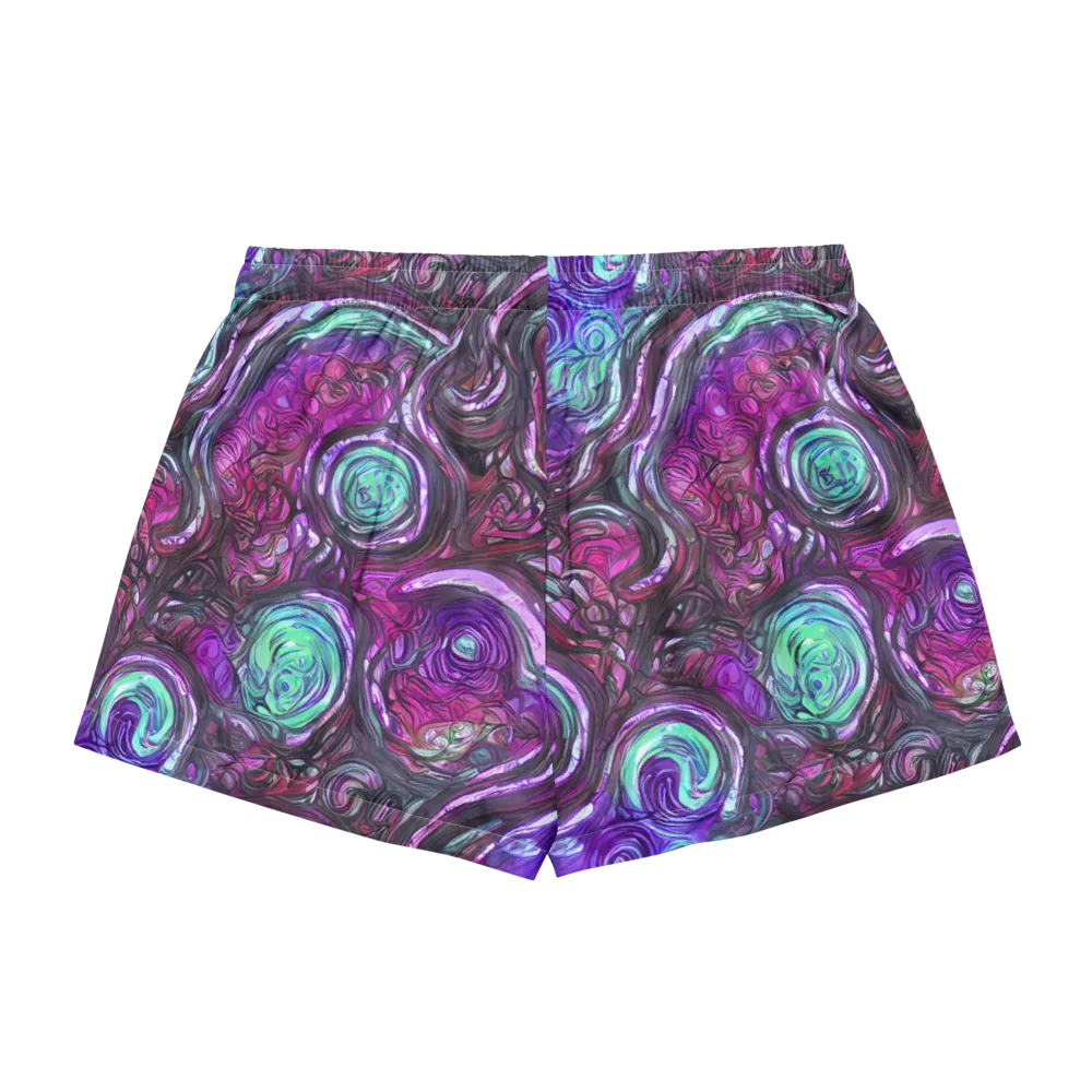 Neon Rosette on Women's Pajama Shorts — Back