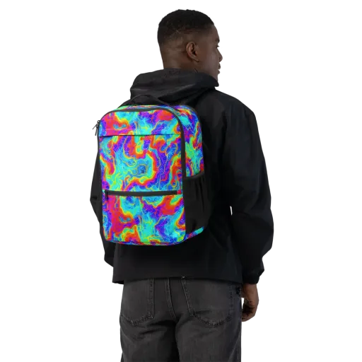 Tangerine Labyrinth on a Utility Backpack