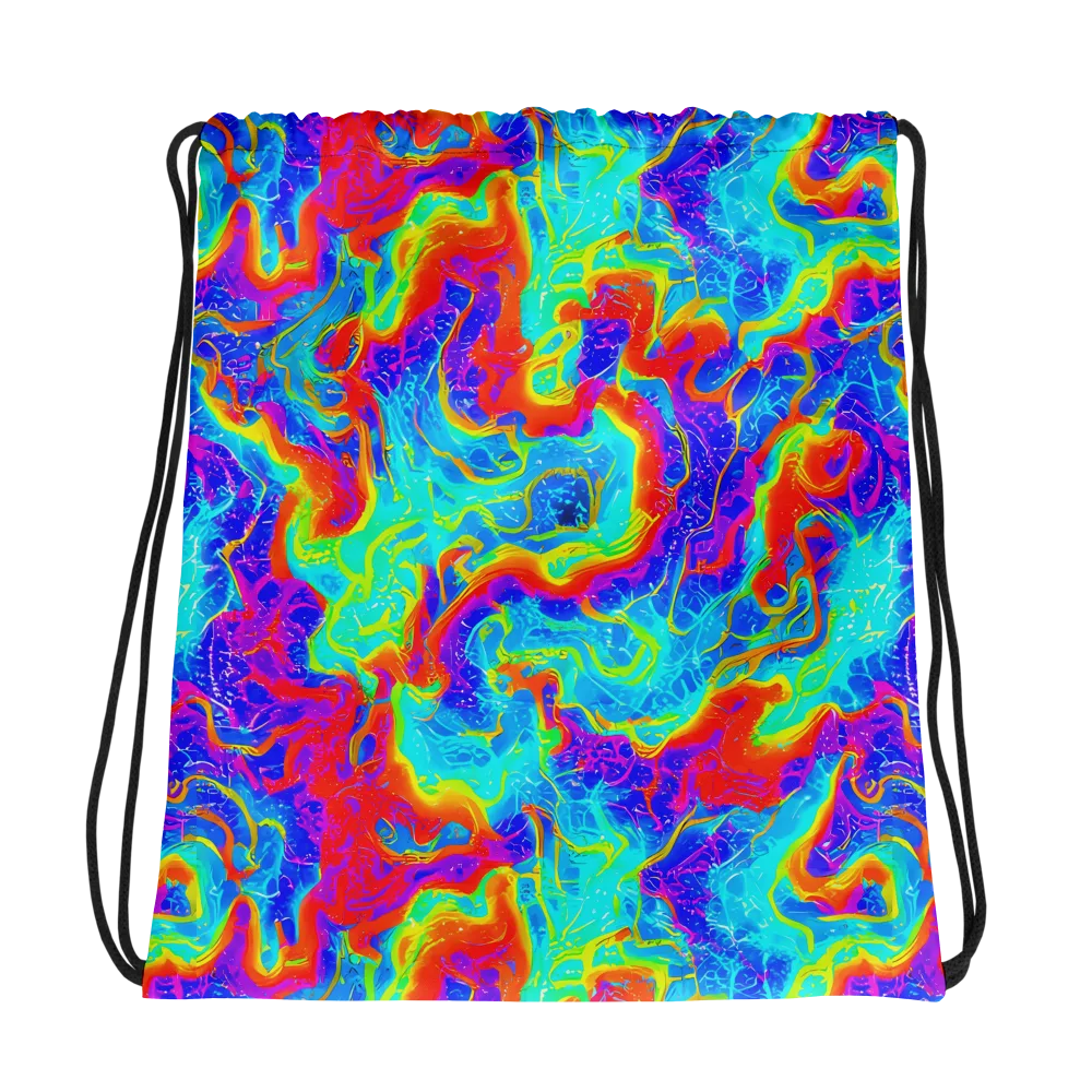 Tangerine Labyrinth on Drawstring Bag — Photo