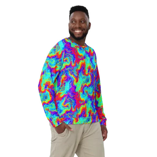 Tangerine Labyrinth on a Sweatshirt