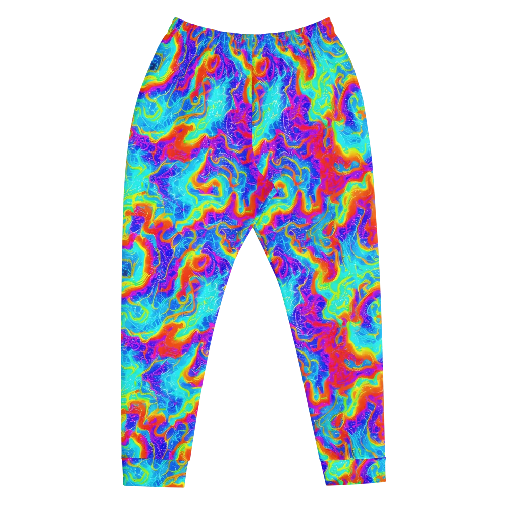 Tangerine Labyrinth on Men's Joggers — Front
