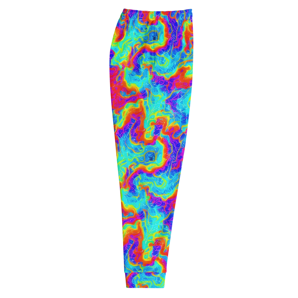 Tangerine Labyrinth on Men's Joggers — Right