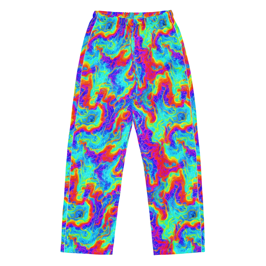 Tangerine Labyrinth on Women's Pajama Pants — Front