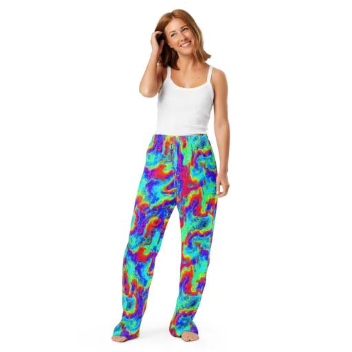 Tangerine Labyrinth on a Women's Pajama Pants
