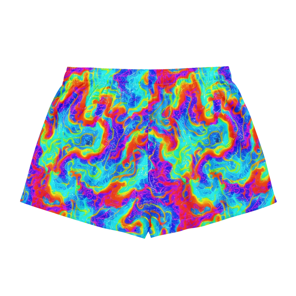 Tangerine Labyrinth on Women's Pajama Shorts — Back