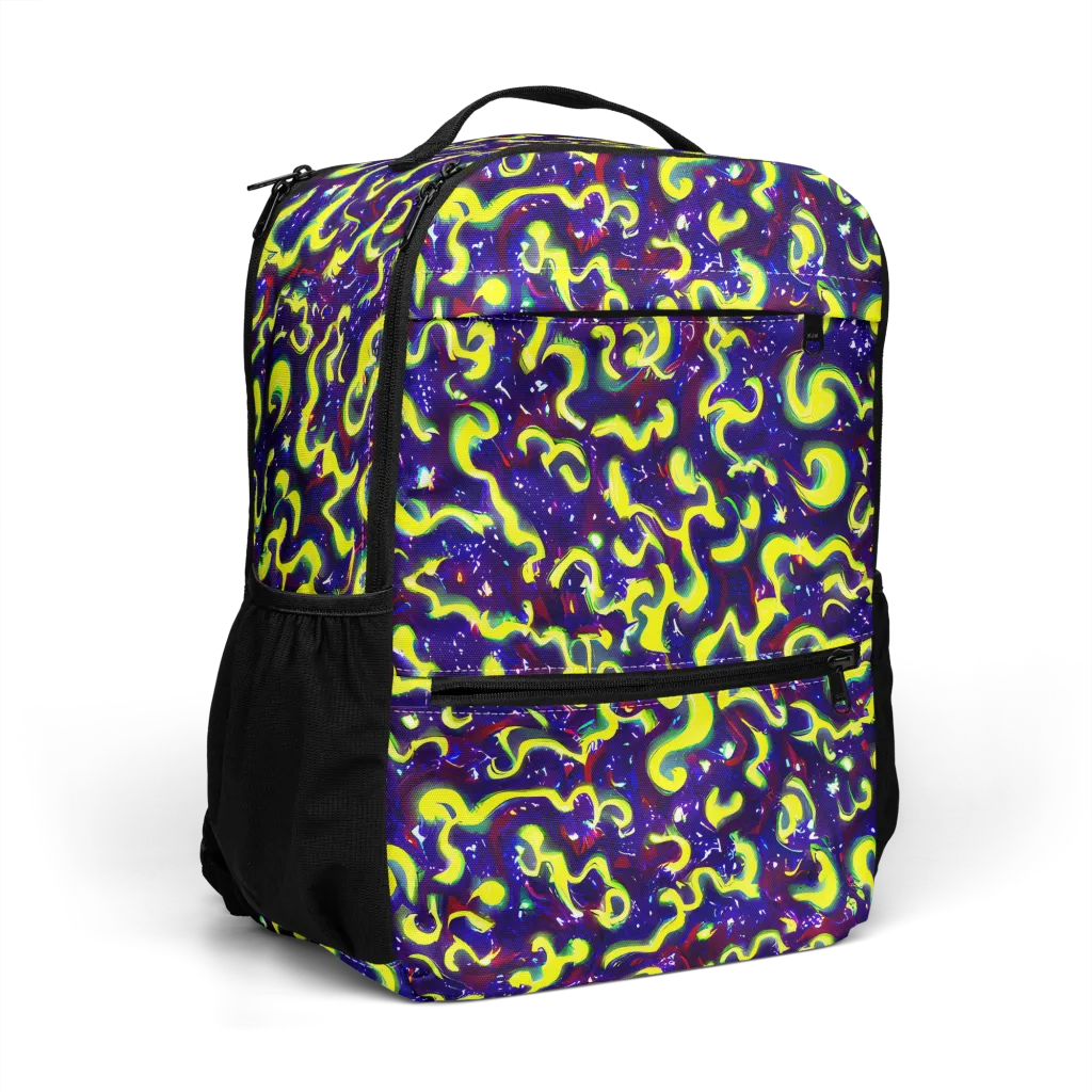 Ultraviolet Vortex on Utility Backpack — Right Front