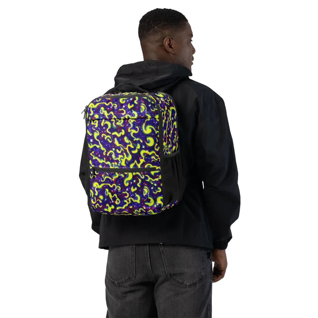 Ultraviolet Vortex on Utility Backpack — Back
