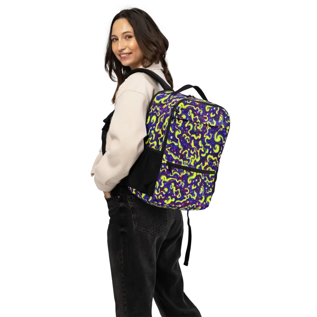Ultraviolet Vortex on Utility Backpack — Back