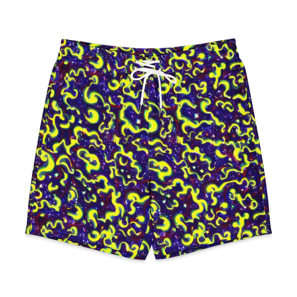 Ultraviolet Vortex on Men's Board Shorts — Front