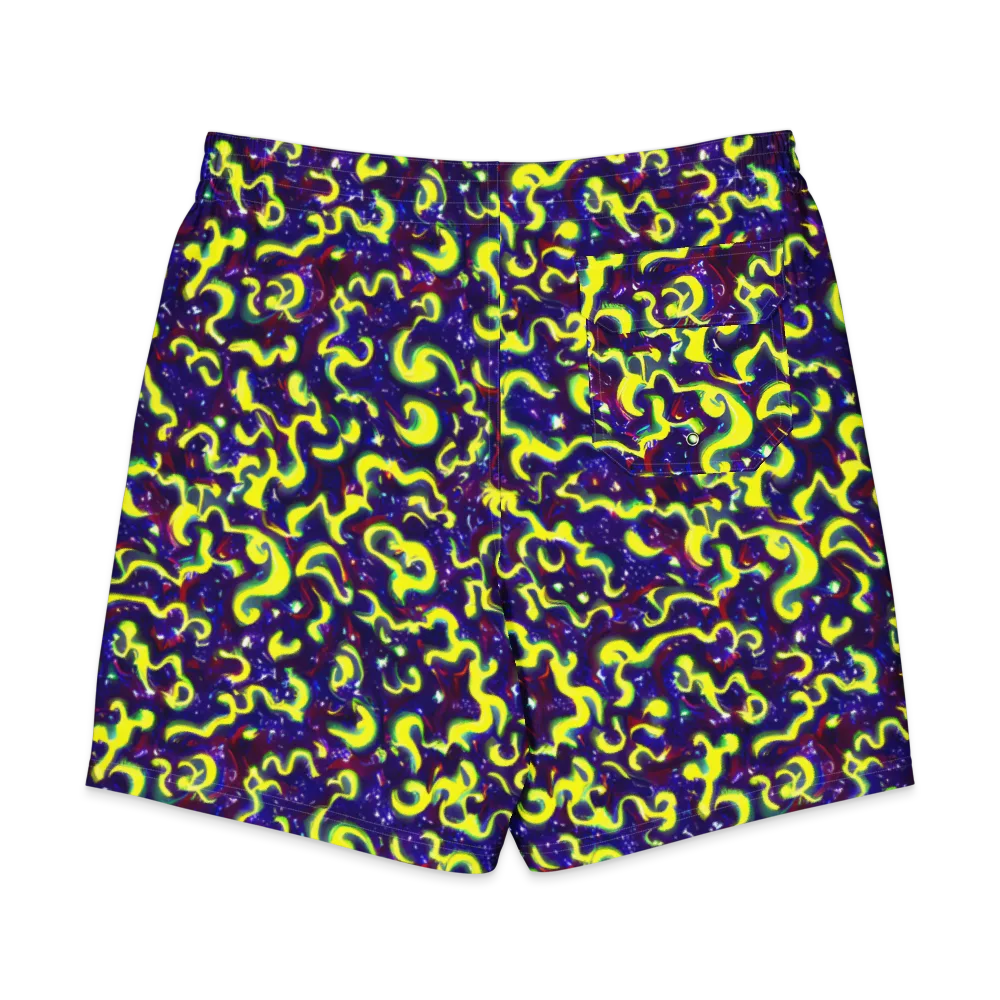 Ultraviolet Vortex on Men's Board Shorts — Back