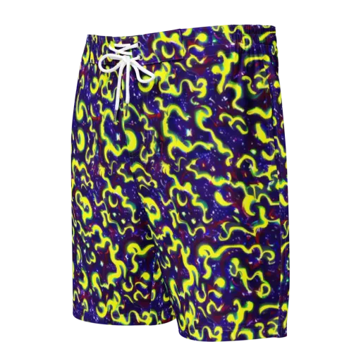 Ultraviolet Vortex on a Men's Board Shorts